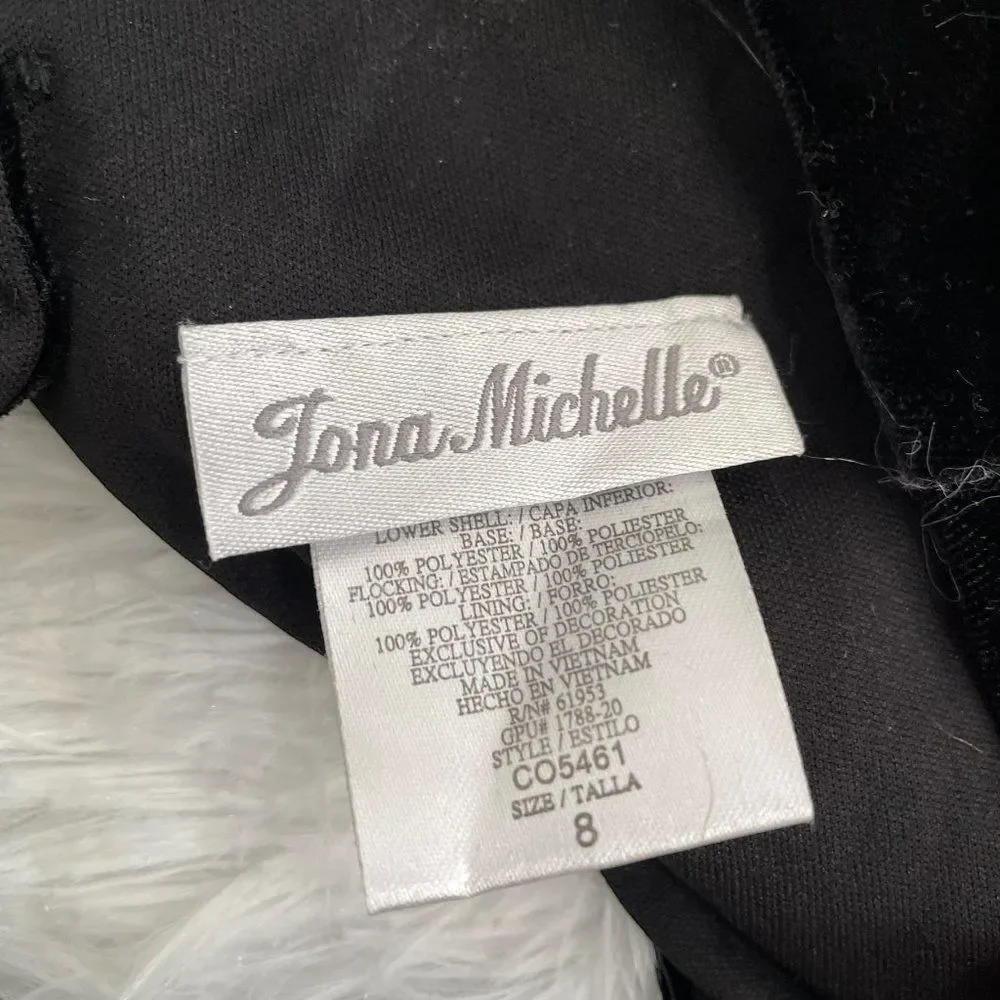Girls Jona Michelle Black and White Formal Dress Size 8